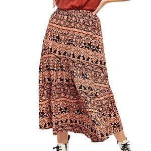 NWOT Free People All About the Tiers Midi Skirt